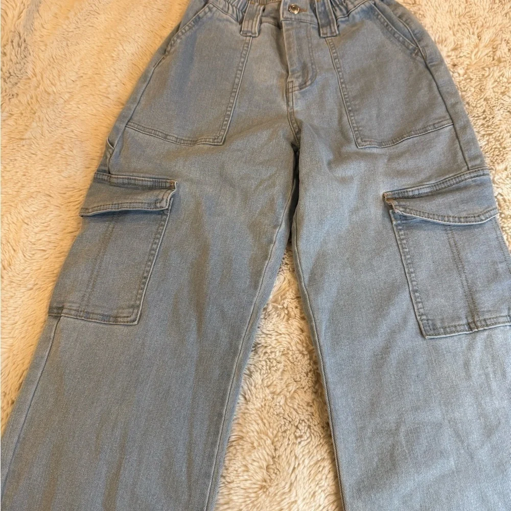 No Boundaries Light Blue Cargo Pants